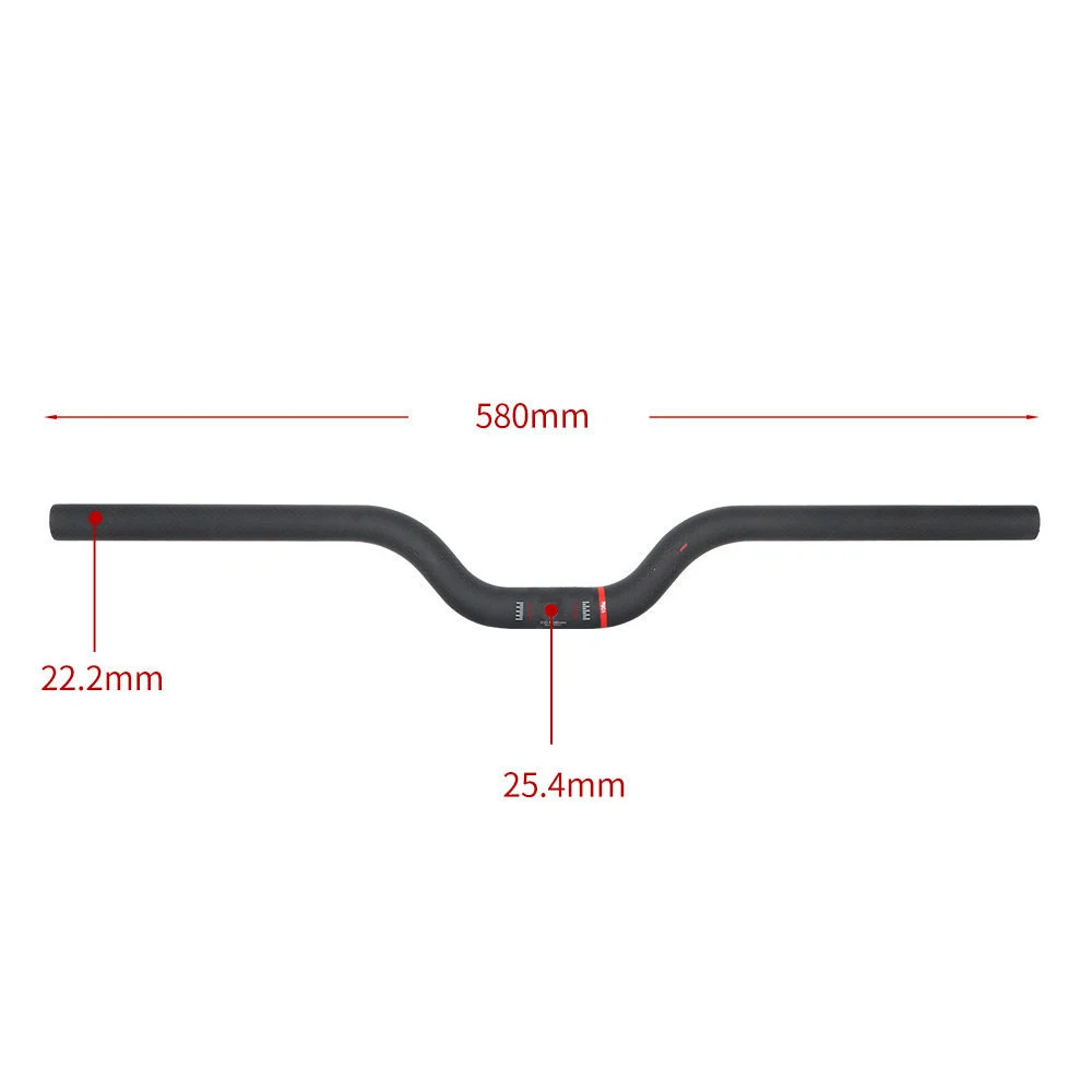 Carbon Fiber M Riser Handlebar 25.4x580mm for Brompton Folding Bikes Fits Most 16-20 Inch Folding Bicycles Direct Install