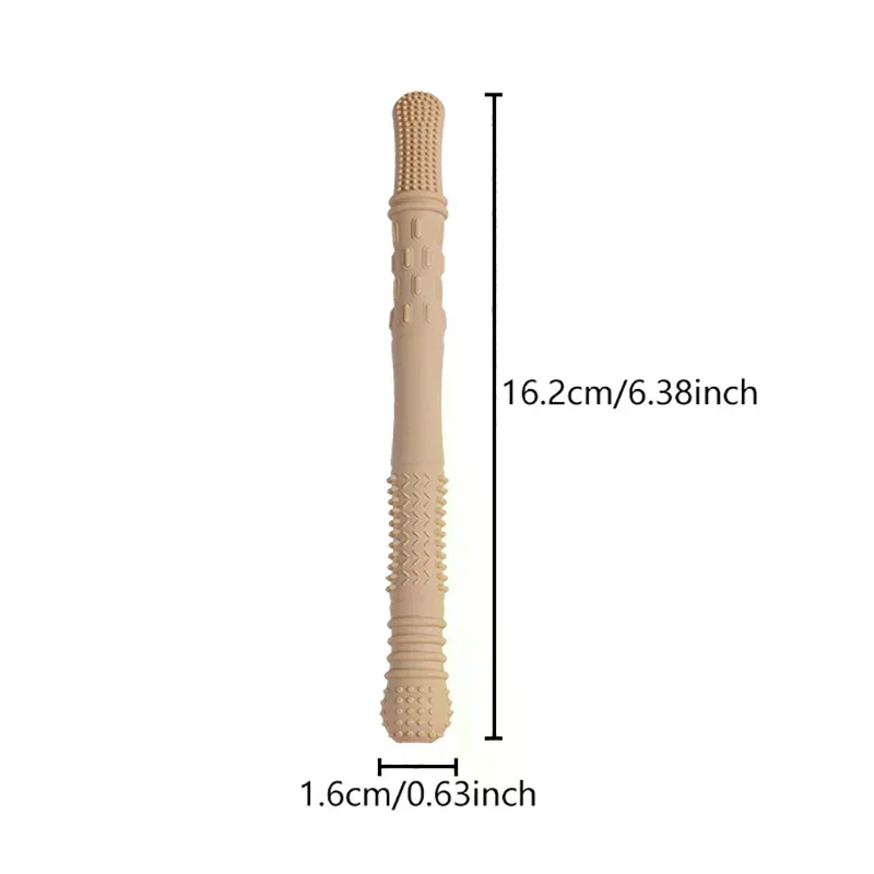 Straw Teether Children's Toy Soft Silicone Hollow Molar Stick Newborn Teething Tube Molar Toy Gift