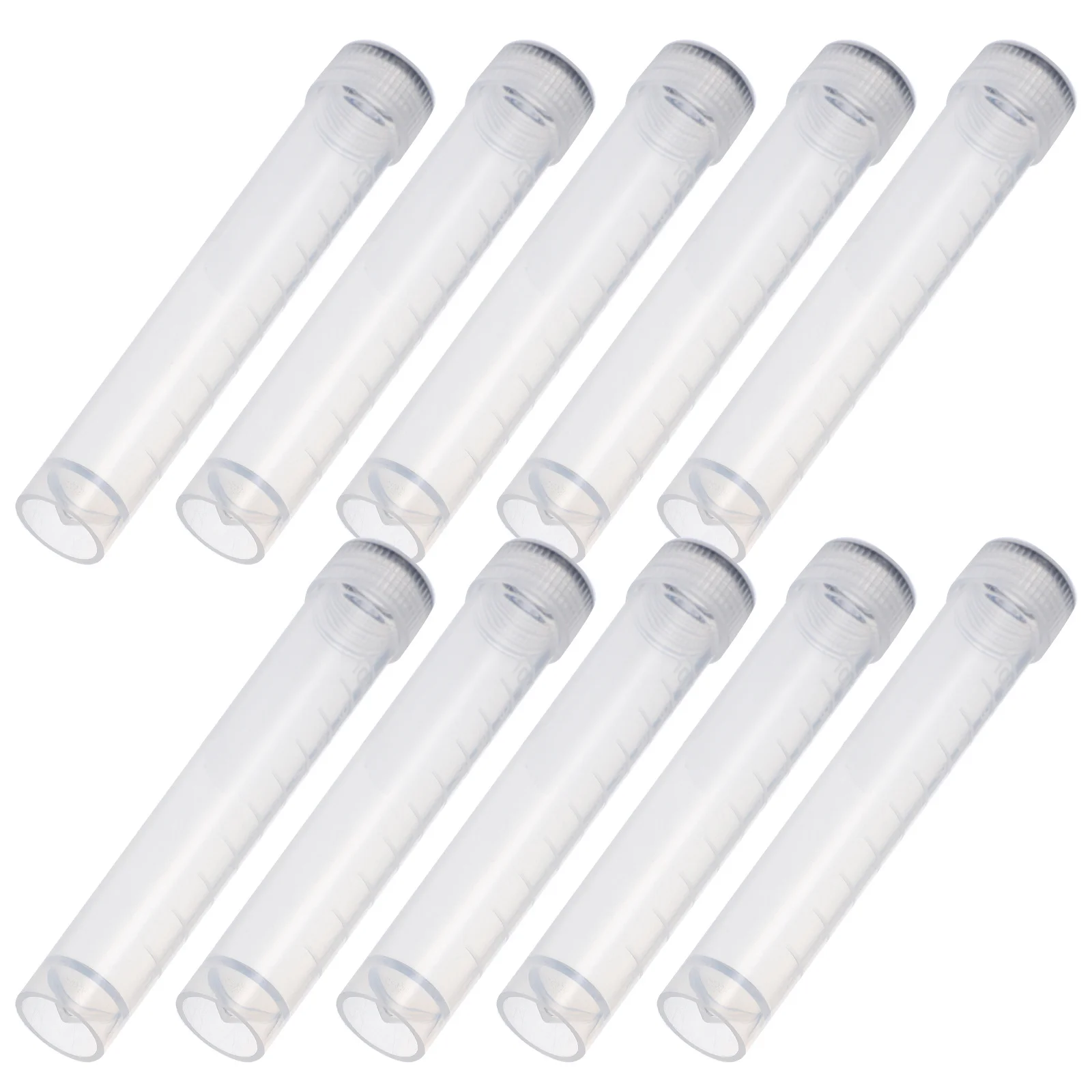 

10Pcs Plastic Cryovial Tubes 10Ml Freezing Vials Transparent Sample Tubes for Laboratory