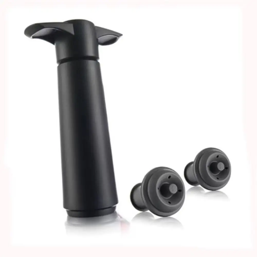 Bottle Sealer Reusable Wine Vacuum Pump with Stoppers Sealed Wine Bottle Stoppers Universal Black Wine Preserver Bar Supplies