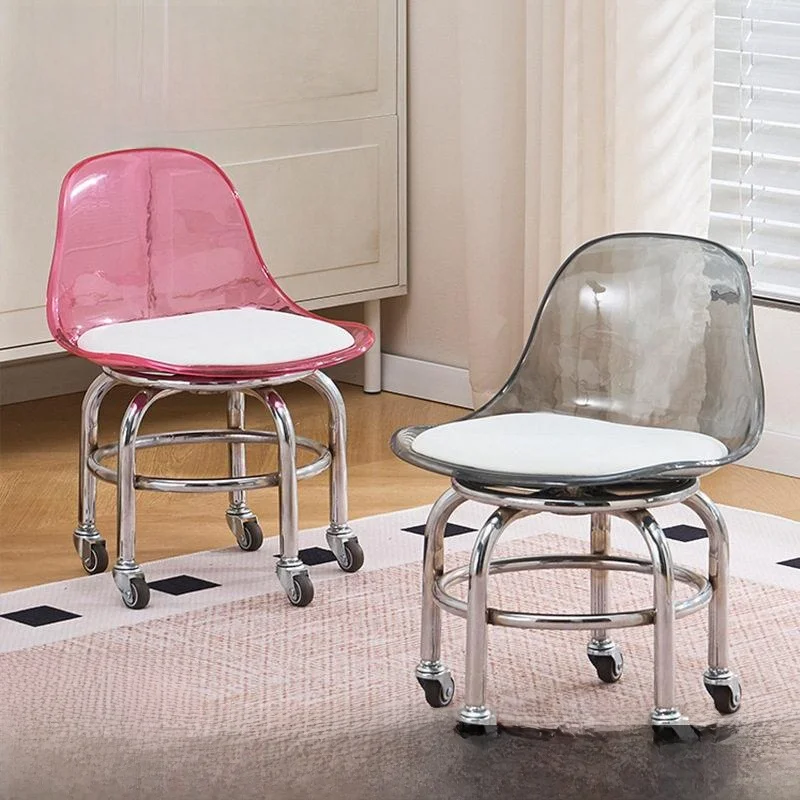 acrylic-rolling-stool-home-use-silent-universal-wheels-children's-learning-to-walk-adjustable-height-fashionable-support
