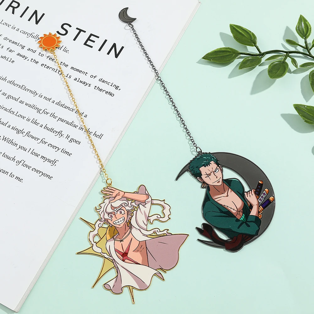 Imagem -05 - Anime Cinco Velocidade Luffy Zoro Bookmark Coleção Metal Bookmarks para Fãs Gift Stationery para o Amante Livro Novo pc