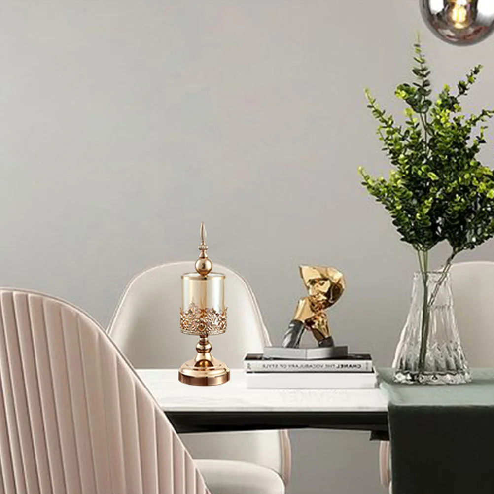 

Golden Metal Tea Light Holders Decorative Pillar Stands Bedroom Stands Home Wedding Centerpieces