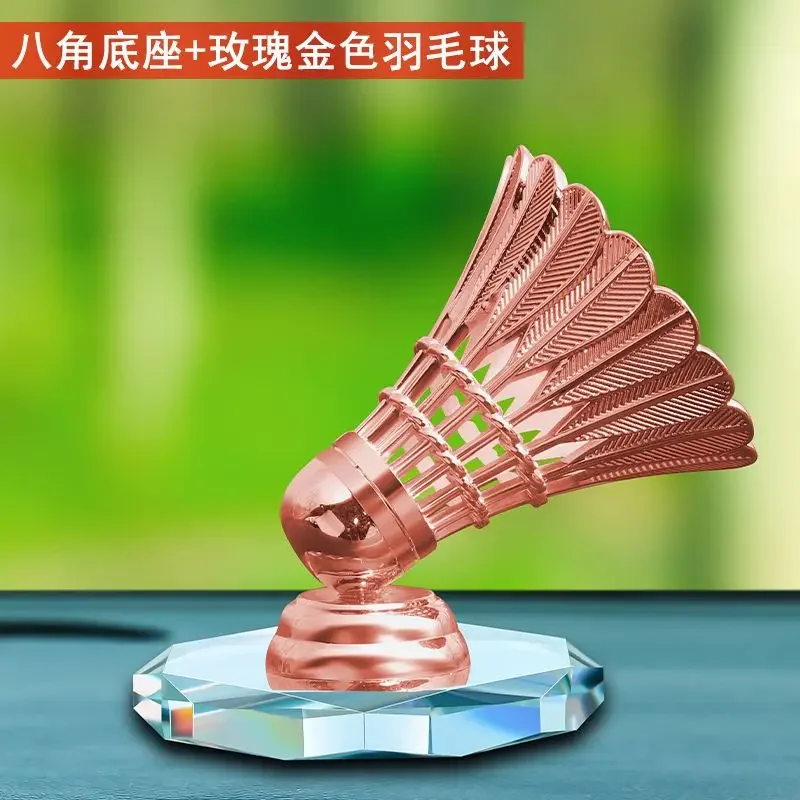 Alloy Simulation Badminton Car Ornaments, Furniture Desktop Light Luxury Decorations, Stable and Non Fading Sports Prizes
