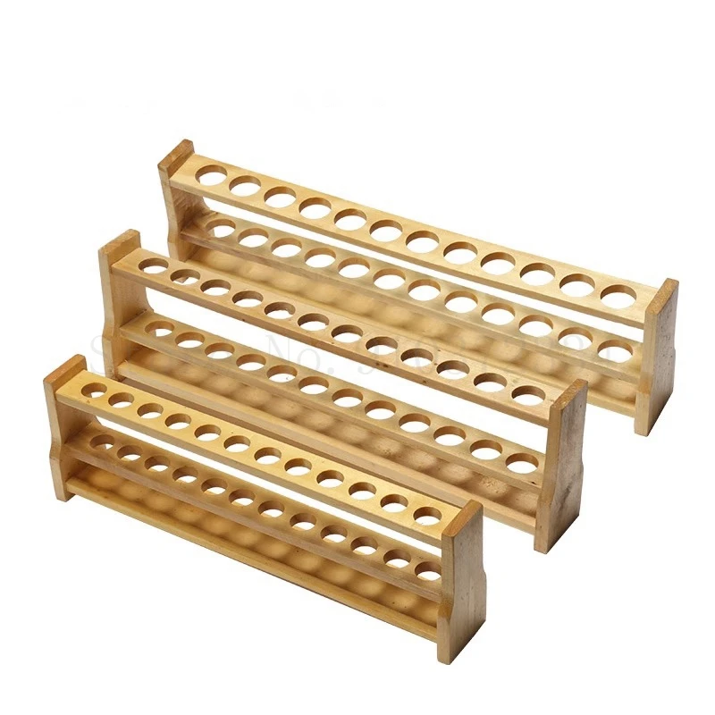 Lab 6 and 12 Holes Wooden Test Tube Rack Colorimetric Test tube Stand