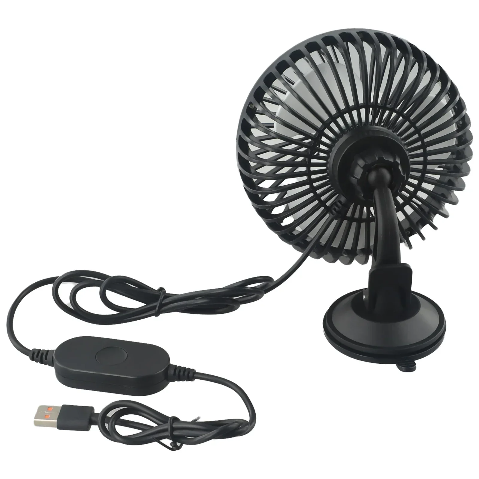 12V/24V 360 Degree All-Round Adjustable Car Air Cooling Dual Head Fan Low Noise Car Cooler Air Fan Car Fan Accessories