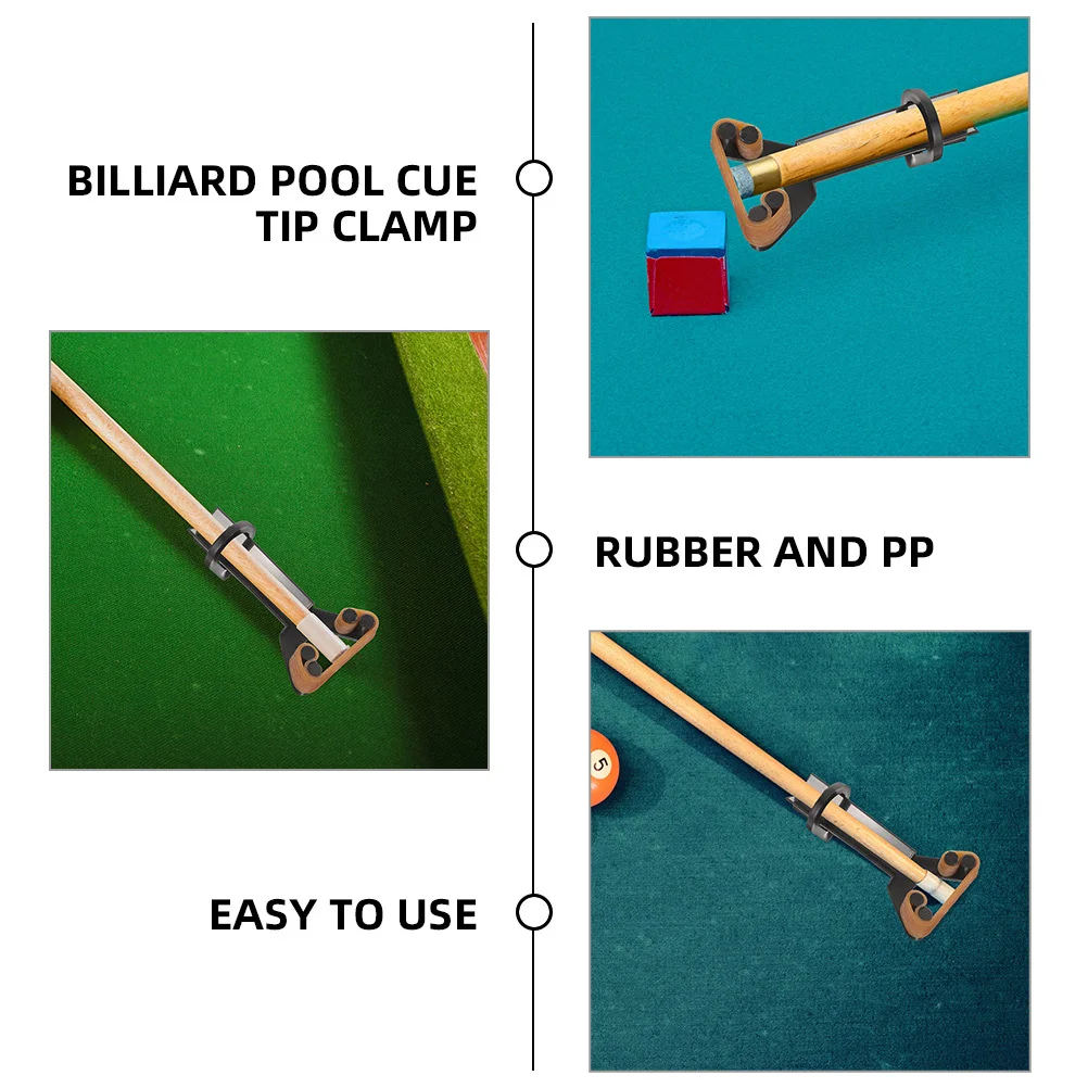 

2Pcs Billiard Pool Cue Tip Fixator Practical Lightweight Rubber PP Material Cue Tip Shaper Billiard Accessories