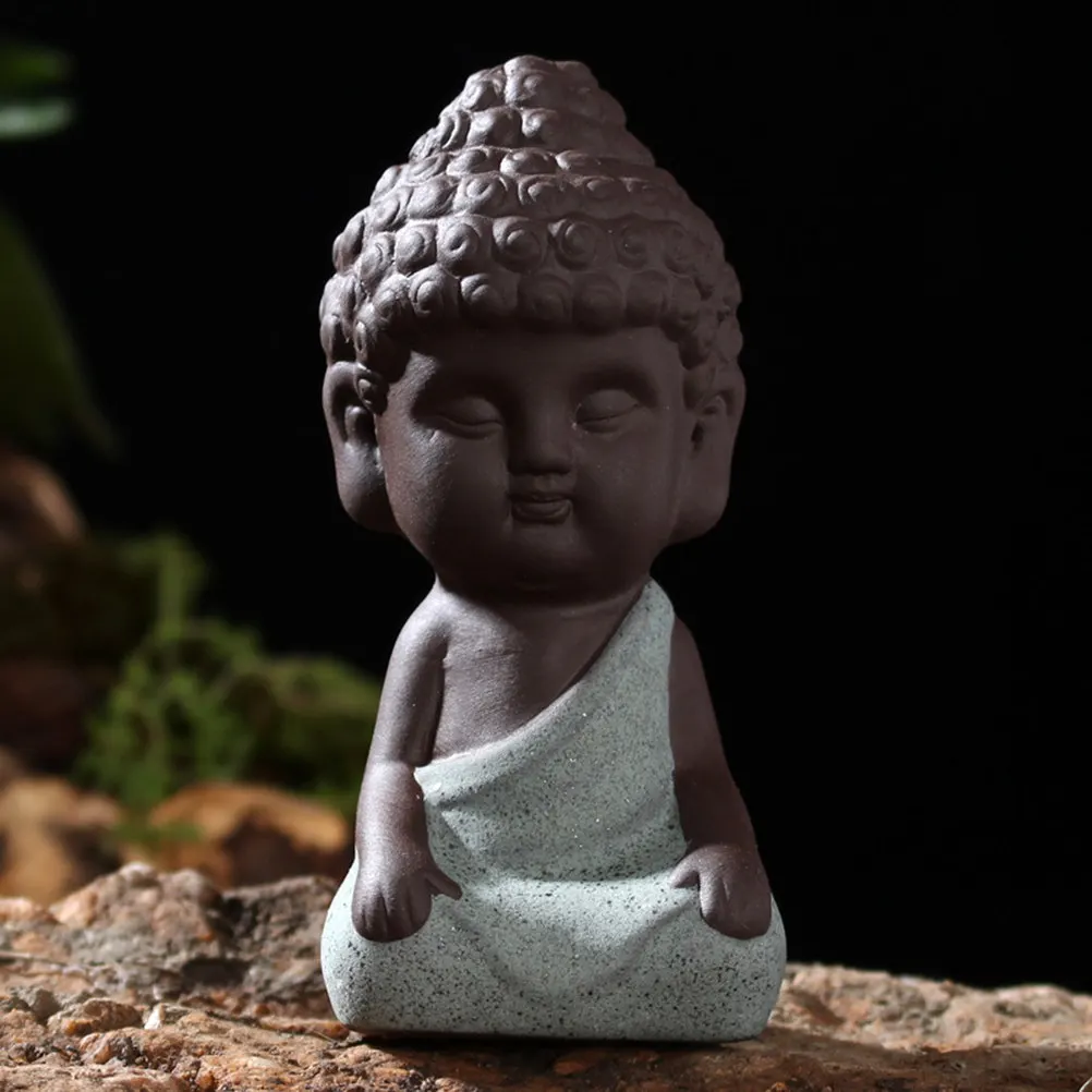 Buddha Statue Tea Pet Hand Carved Fengshui Sculpture Home Dorm Decoration Buddha Statue Hand Carved Figurine