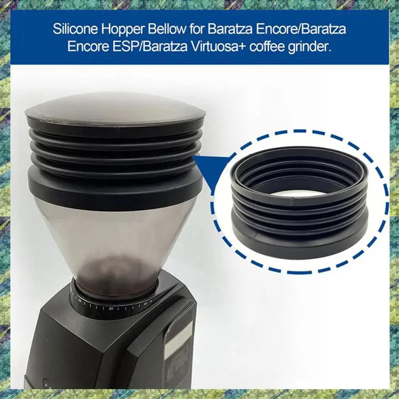 Molinillo de café de fuelle Nana Hoppers, tolvas de dosis única para Baratza, fuelle de silicona reutilizable, molinillo de café, contenedor de granos Durab