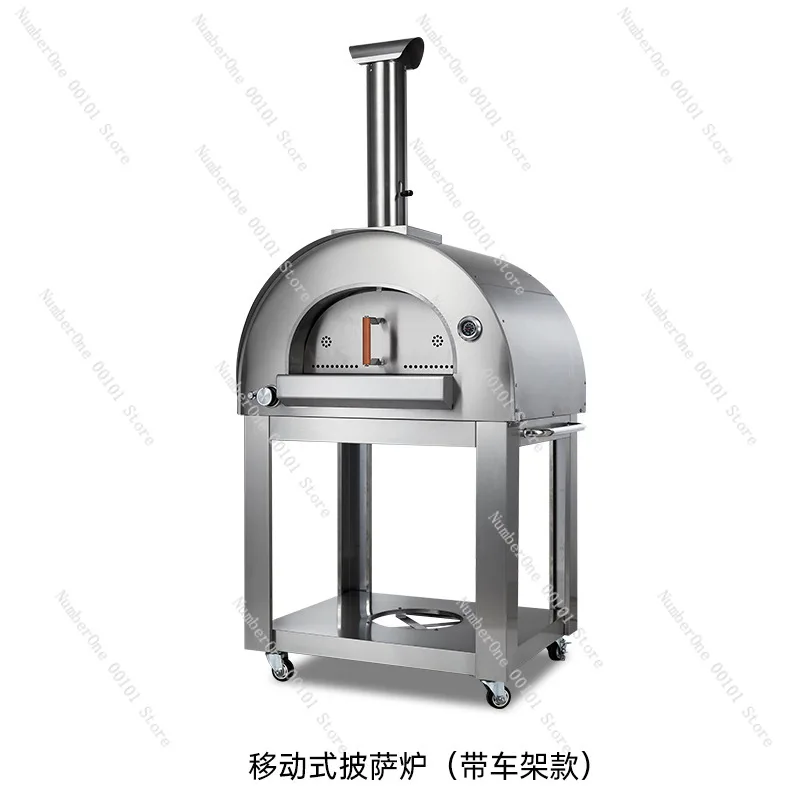 Outdoor Courtyard Stainless Steel Pizza Oven, Italian Wood Fire Grill Kiln for Stewing & Barbecue, Charcoal Oven