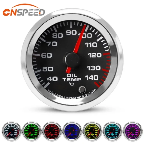 Датчик Температуры Масла CNSPEED Для Автомобиля, 52 Мм, 12 В, 7 Цветов, Индикатор С Шаговым Двигателем