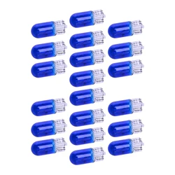 20Pcs Blue T10 W5W 194 158 12V 5W Universal Car Auto Wedge Instrument Dash Light Lamp Halogen Bulb