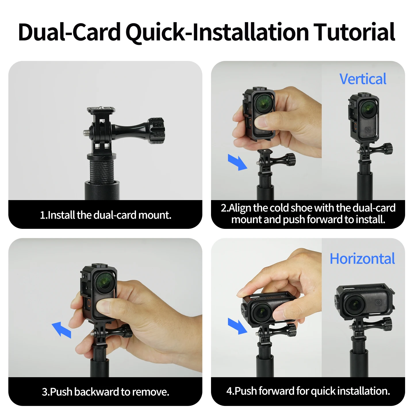 Für DJI Osmo Nano Kamera Cage 2-Pin-Adapter 1/4 Zoll Schraube Cold Shoe Halterung für Stativ Helmhalterung Magnetische Ladestation Option – Detail 13