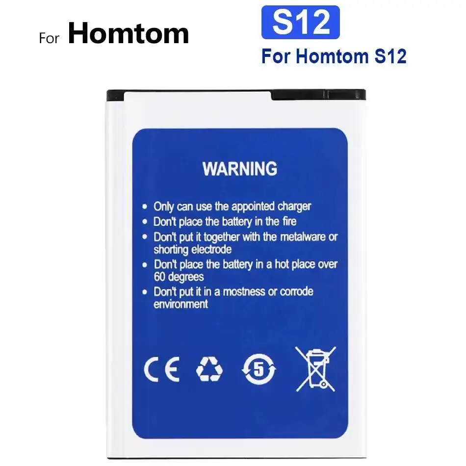 

Для аккумулятора мобильного телефона Homtom S12, надежный источник питания, быстрая зарядка, 2750 мАч