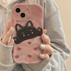 Black cat Phone Case For OPPO Realme C35 C55 C21Y C25Y C11 C33 C31 C20 C21 C12 C15 C25 C30 C30S C25S C2 5 5i 5s 6i Cover