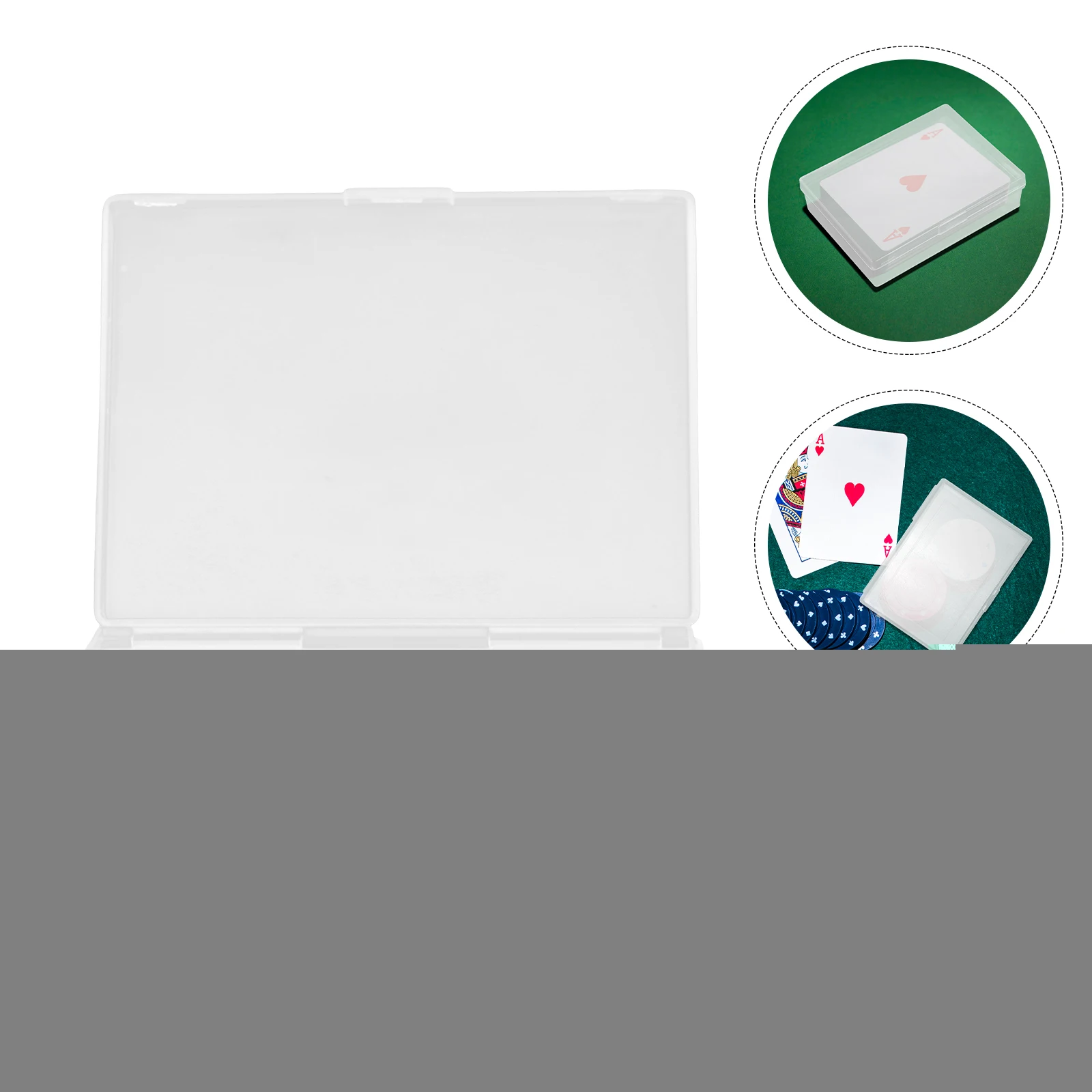 

2PCS Transparent Card Storage Boxes 95x69x24mm Clear Plastic Playing Card Case Compact Organizer for Cards Jewellery