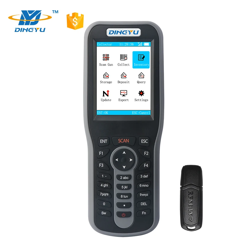 Industrial portable handheld rugged android pda mobile computer data collector 1D 2D barcode scanner with display