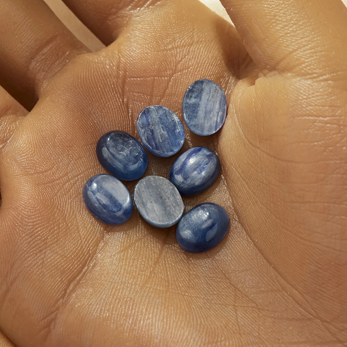 5Pcs 8x10MM Nature Blue Kyanite Cabochon Oval Gemstone,Semi-precious Gemstone,Unique Gemstone,DIY Jewelry Supplies 4120149