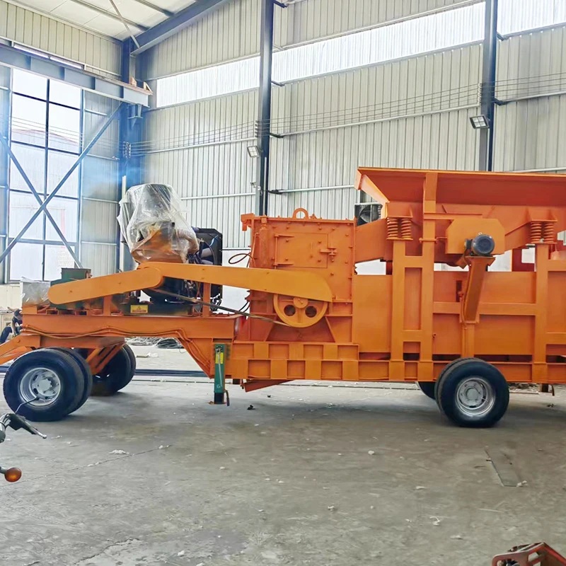 High Performance Mobile Jaw Crusher For Cobblestone Primary Crushing Reliable Rock Crushing Station For Construction Site Use