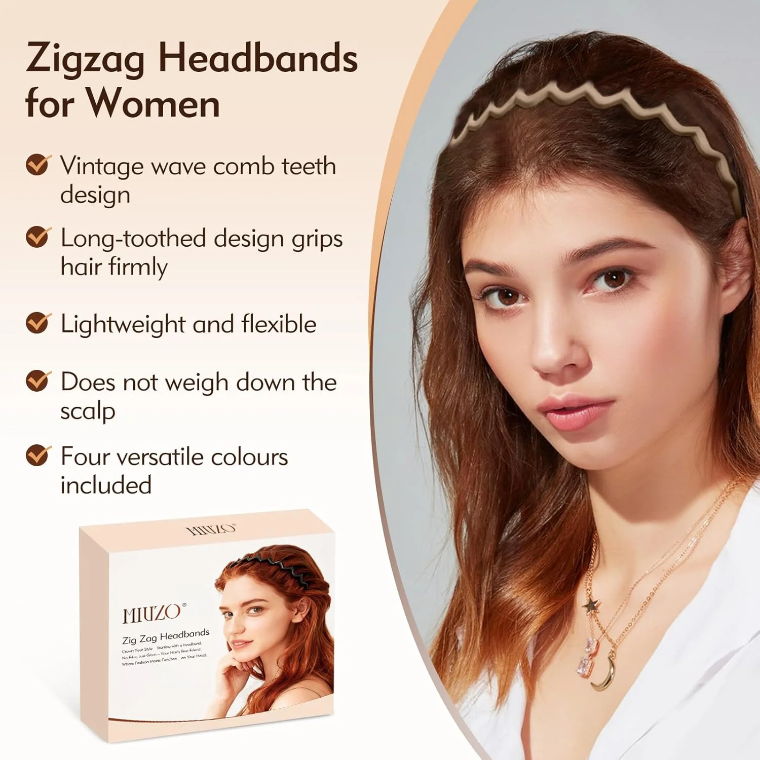 Повязки на голову «Зигзаг» - 4 – обзор и цена Hair Care Wavy Hair