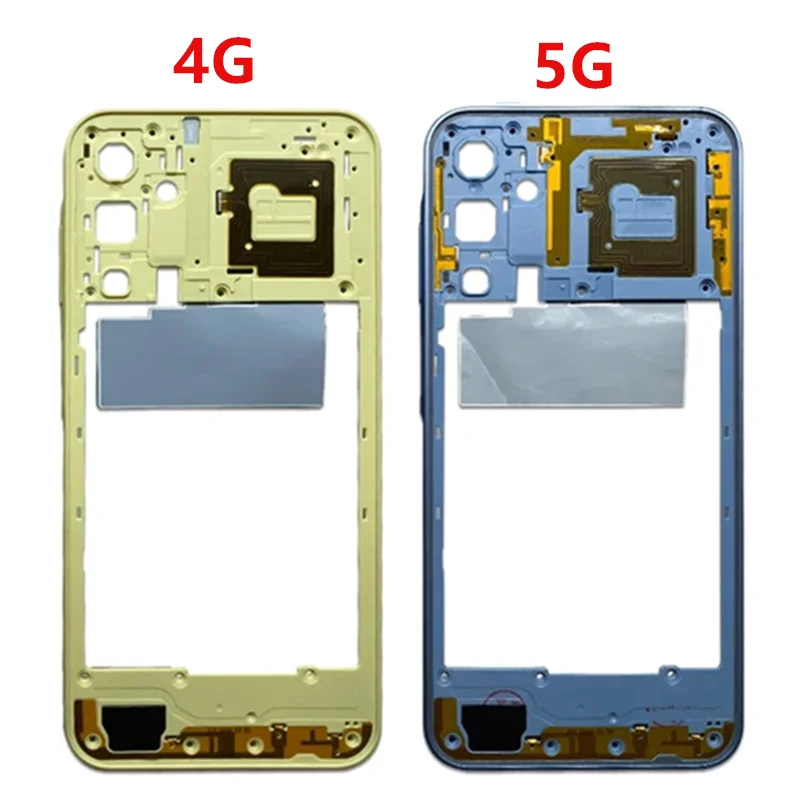 A155 A156 For Samsung Galaxy A15 4G 5G Middle Frame Housing Board LCD Faceplate Bezel Replace Repair Parts + Side Buttons