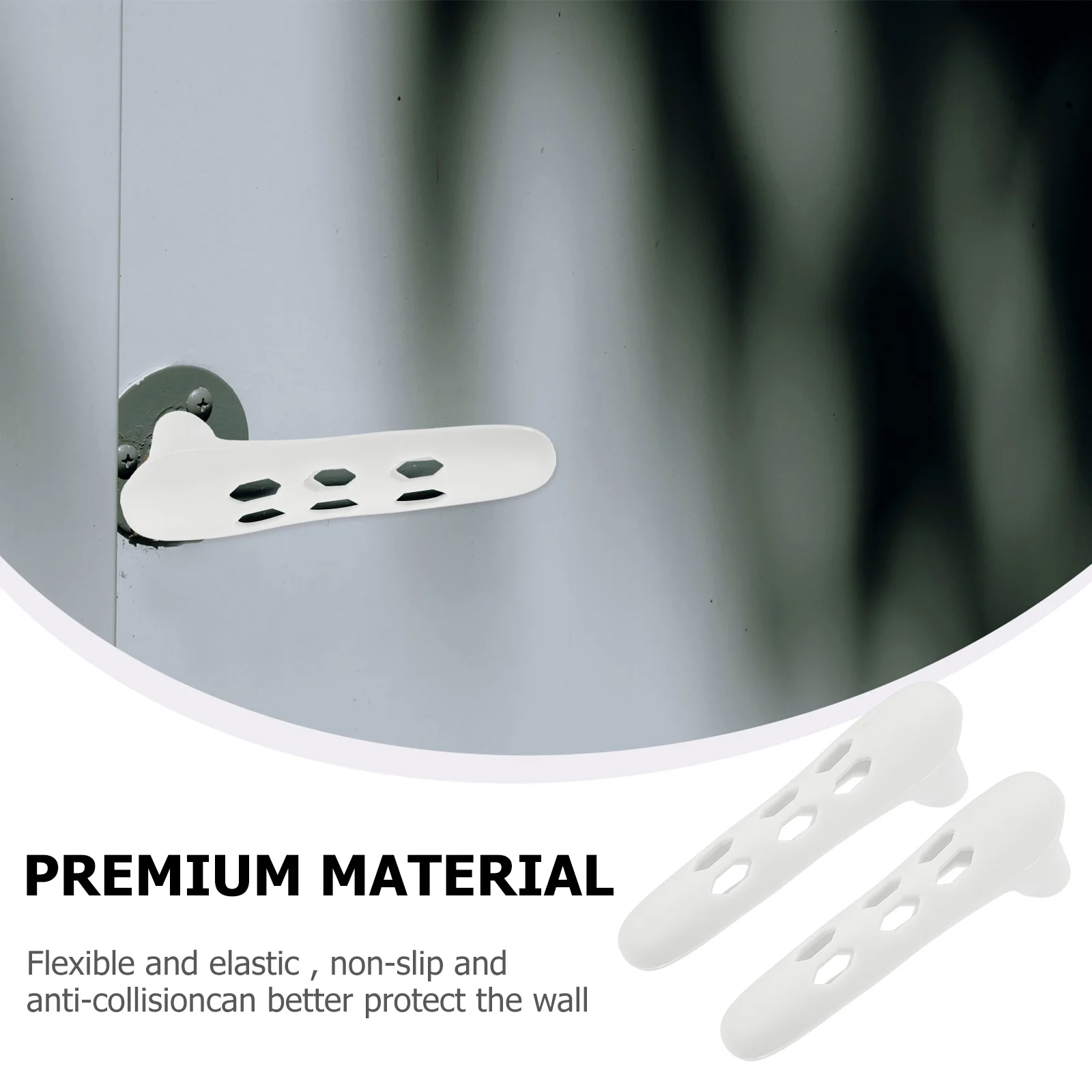 

2Pcs Silicone Door Handle Protective Covers Anti-Collision Stretchy Soft Doorknob Sleeves Baby Safety Wall Protection Waterproof