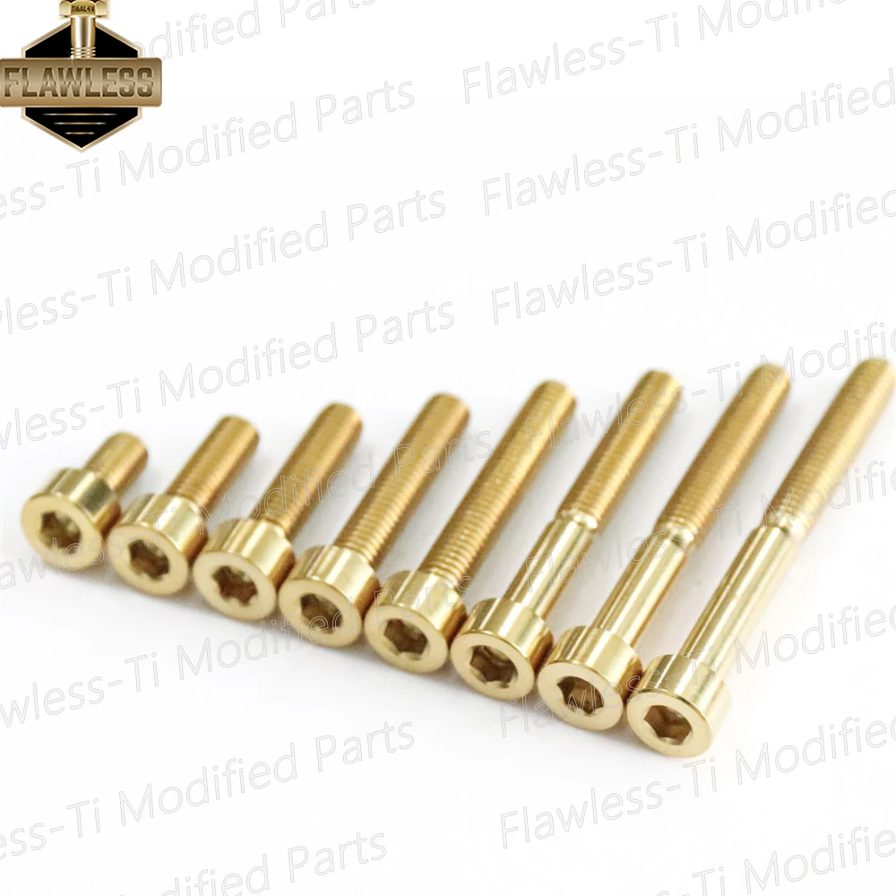 FLAWLESSTI M5 × 10-60 мм Титановые болты Gr5 Кузовный корпус Датчик ABS Болты дискового масляного бака