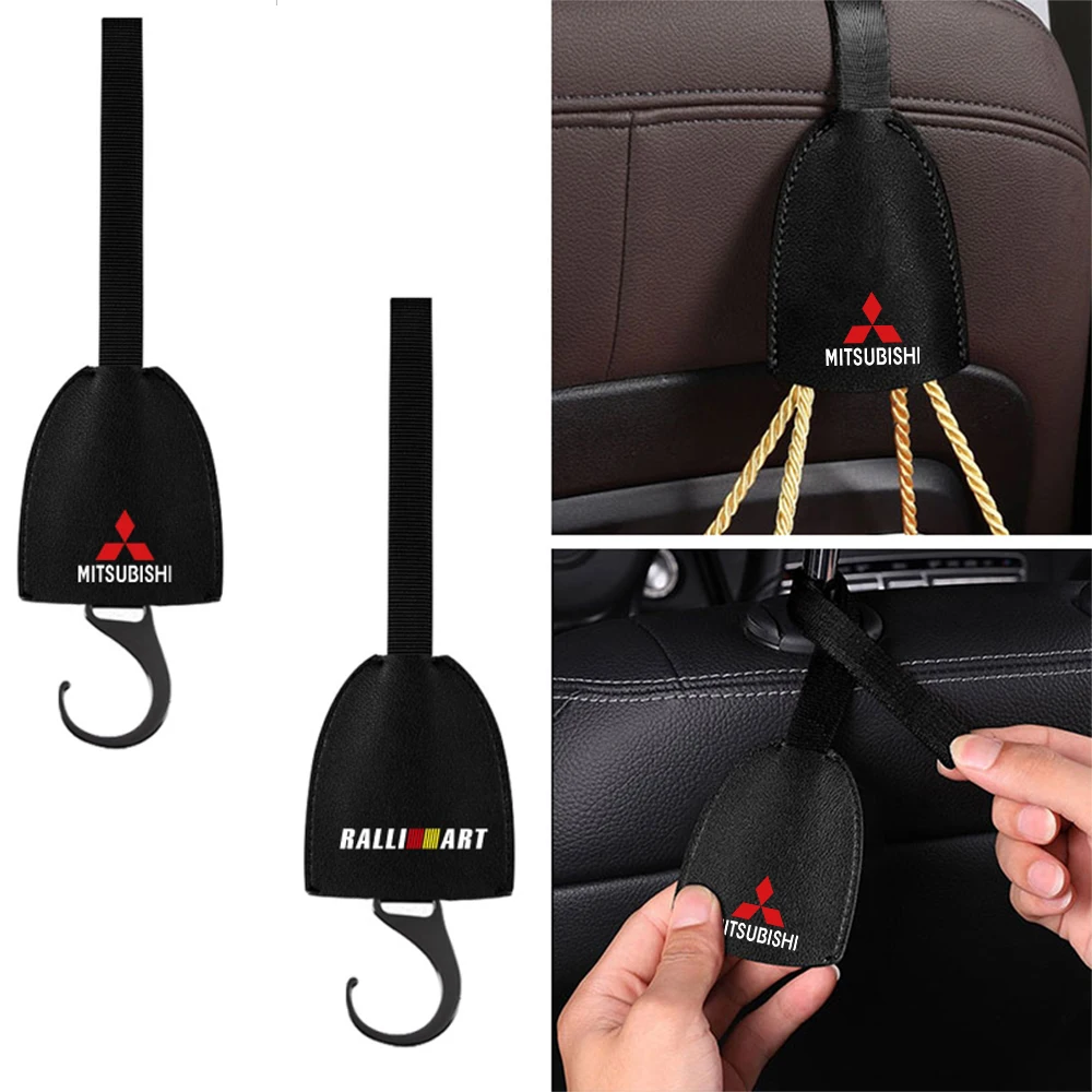 Leather Car Styling Interior Seat Back Hook Hanger Auto Accessorie For Mitsubishi RALLIATR ASX L200 Outlander Competition L200