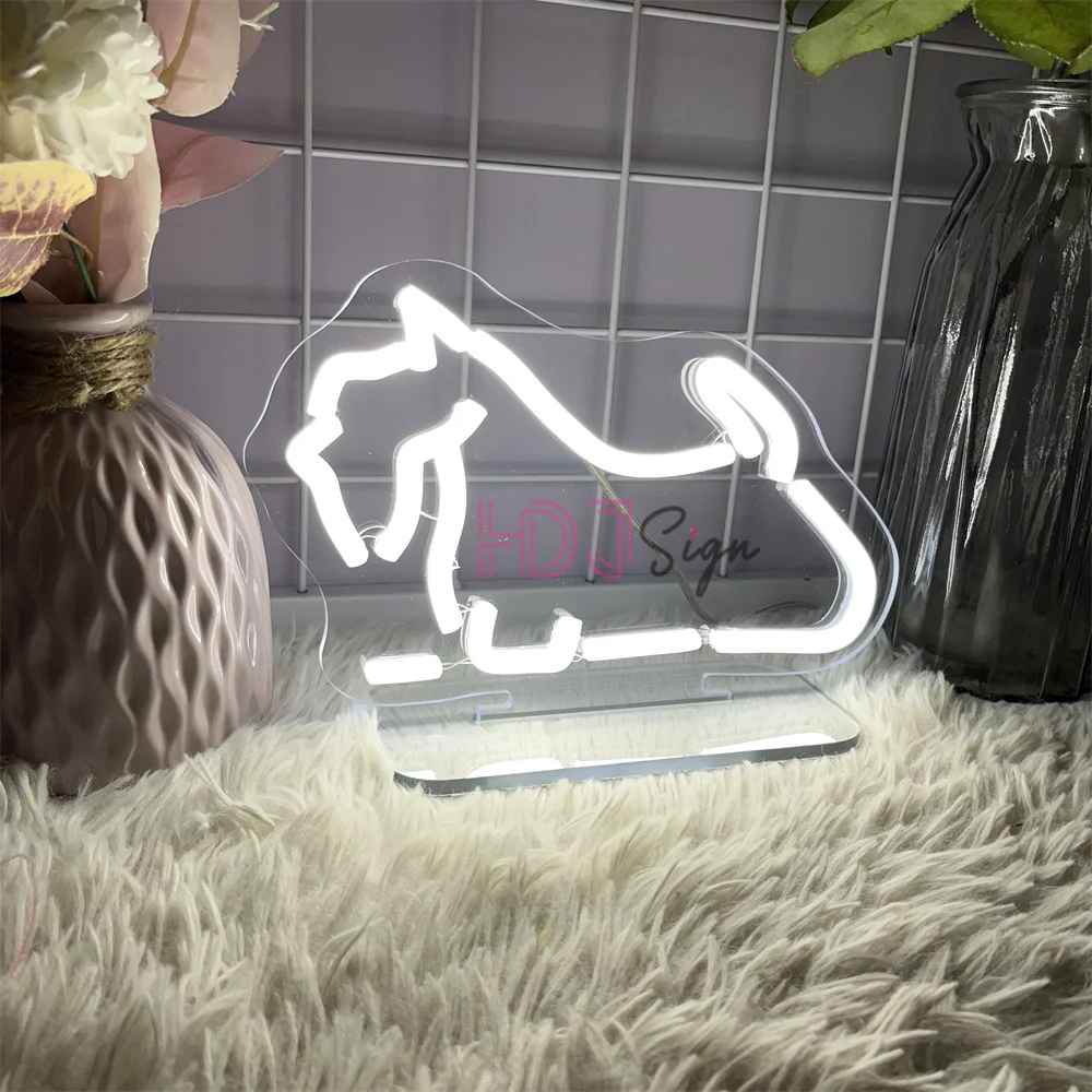 Neon Led Sign USB Dog Neon Light Night Sign Children's Bedroom Decoration Desk Table Light Lamps Creative Birthday Gift