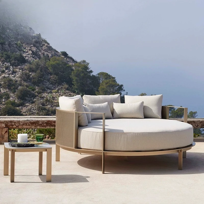 Villa Courtyard Pool Lying Bed Leisure Seaside Sofa Chair Hotel Terrace Homestay Lying Bed Outdoor Solarium Chair