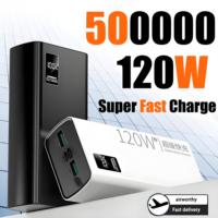 120W Power Bank 200000mAh Large Capacity Super Fast Charge Power Bank Portable Battery Charger For iPhone Samsung Huawei Xiaomi 