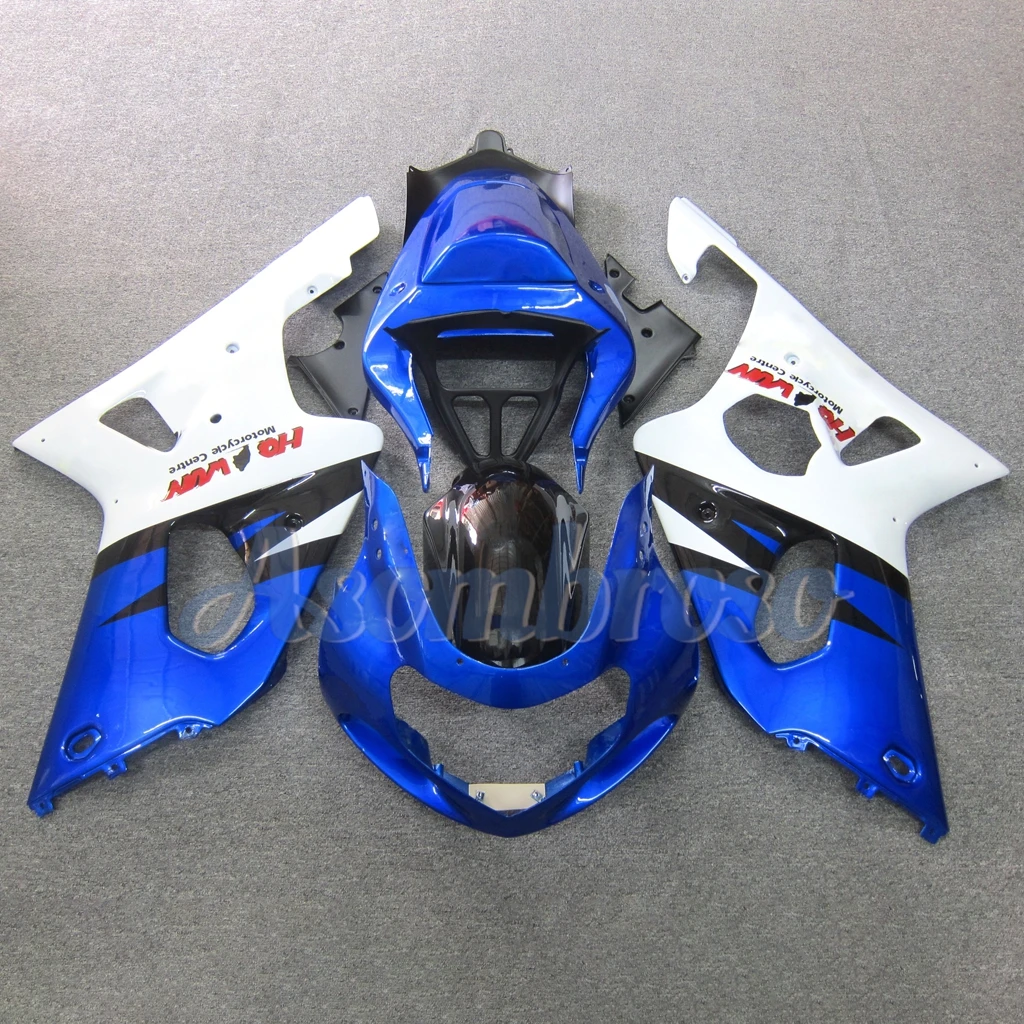 Complete Kuipset voor Suzuki GSXR 1000 2000 2001 2002 GSX-R1000 GSXR1000 00 01 02 K2 ABS Injectie Glanzend Zwart Carrosserie Set