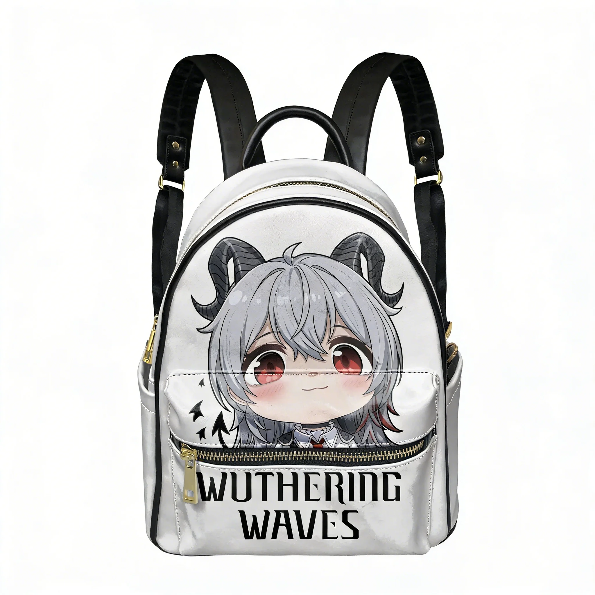 

Wuthering Waves Backpack Womens Mens Knapsack Personalitied Double Shoulder Bag Business Travel Bookbag Rucksack Gift Daypack