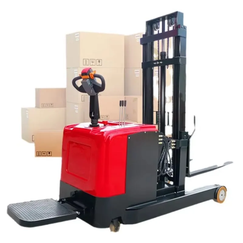 1.5 Ton Stand-On Electric Forklift 3-Way Warehouse Equipment with 2m Height Electric Stacker
