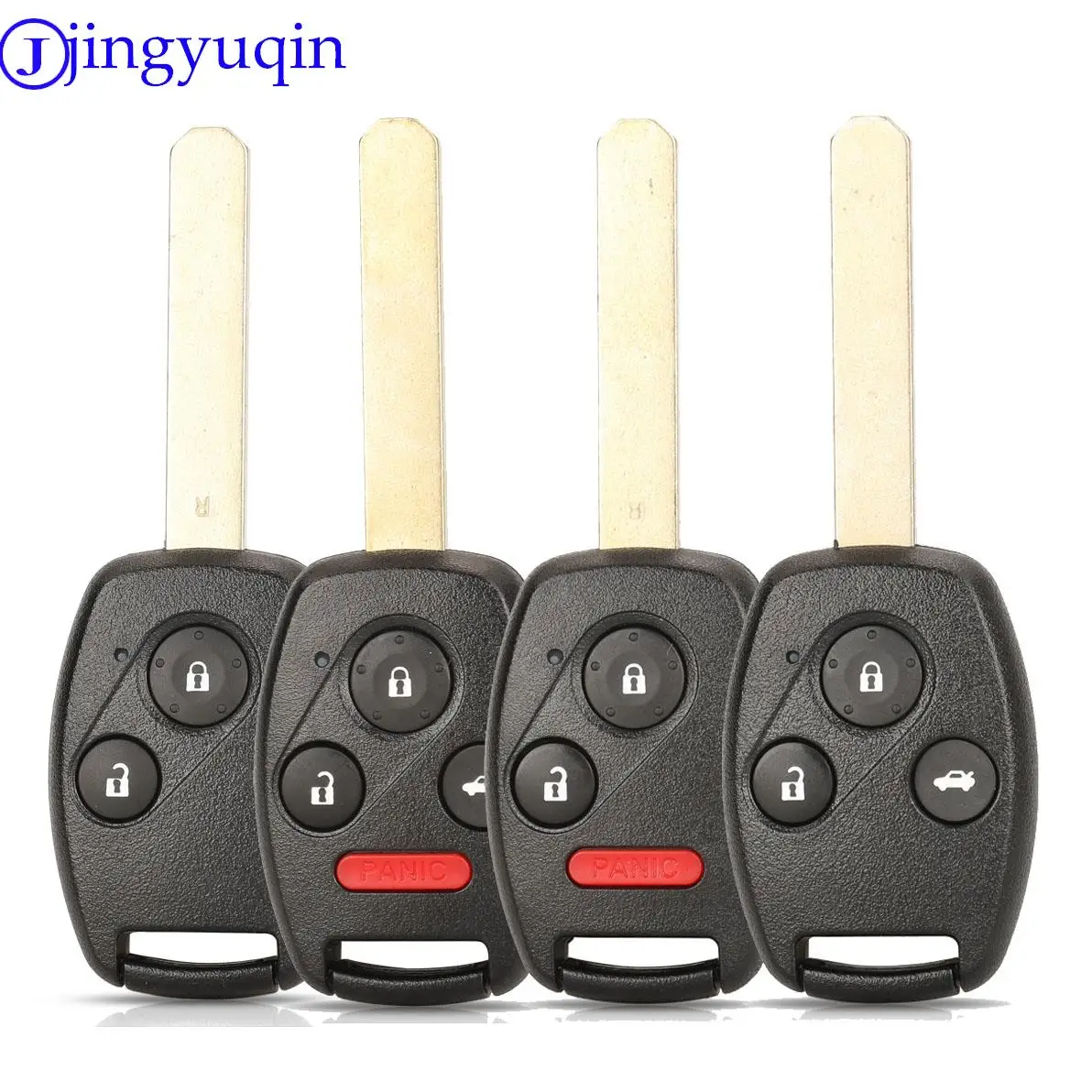 jingyuqin With Buttons pad Keyless Entry Remote Car Key Fob For Honda Accord 2003 2004 2005 2006 2007 4BUTTONS