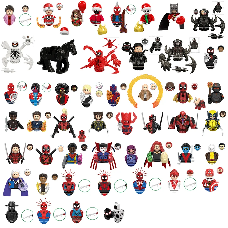

Building Blocks Hero Anime Bricks Dolls Toy Figures Assemble Blocks Children Gifts Marvel Christmas G0175 0172 0167 0126 0124