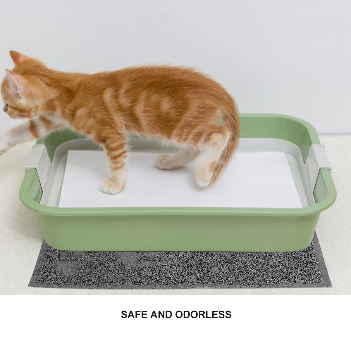 

1pc Cat Litter Mat Waterproof Wear Resistant Grey Claw Mat Splash Proof Cushion Pet Supplies Easy Thick