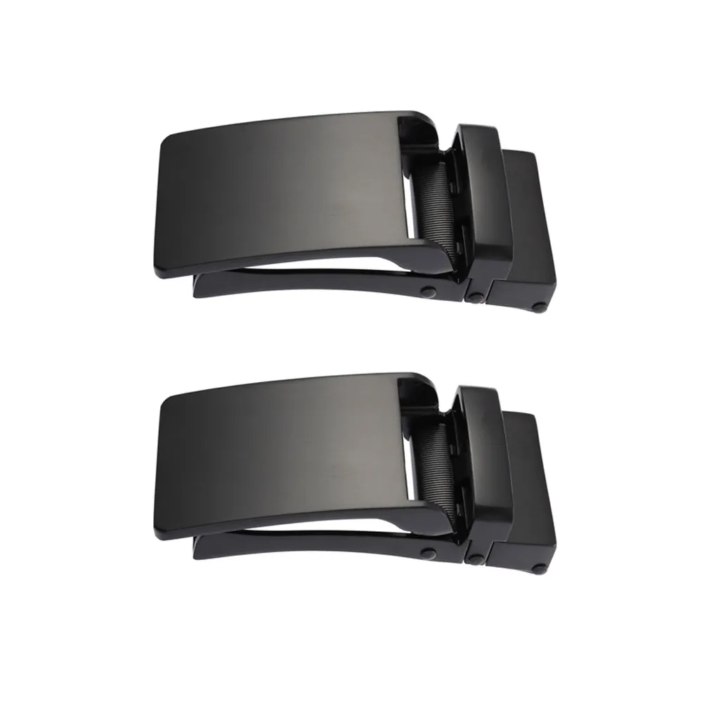 2pcs-belt-buckles-alloy-business-black-scratch-resistant-automatic-stylish-men's-ratchet-buckle-belt-buckle