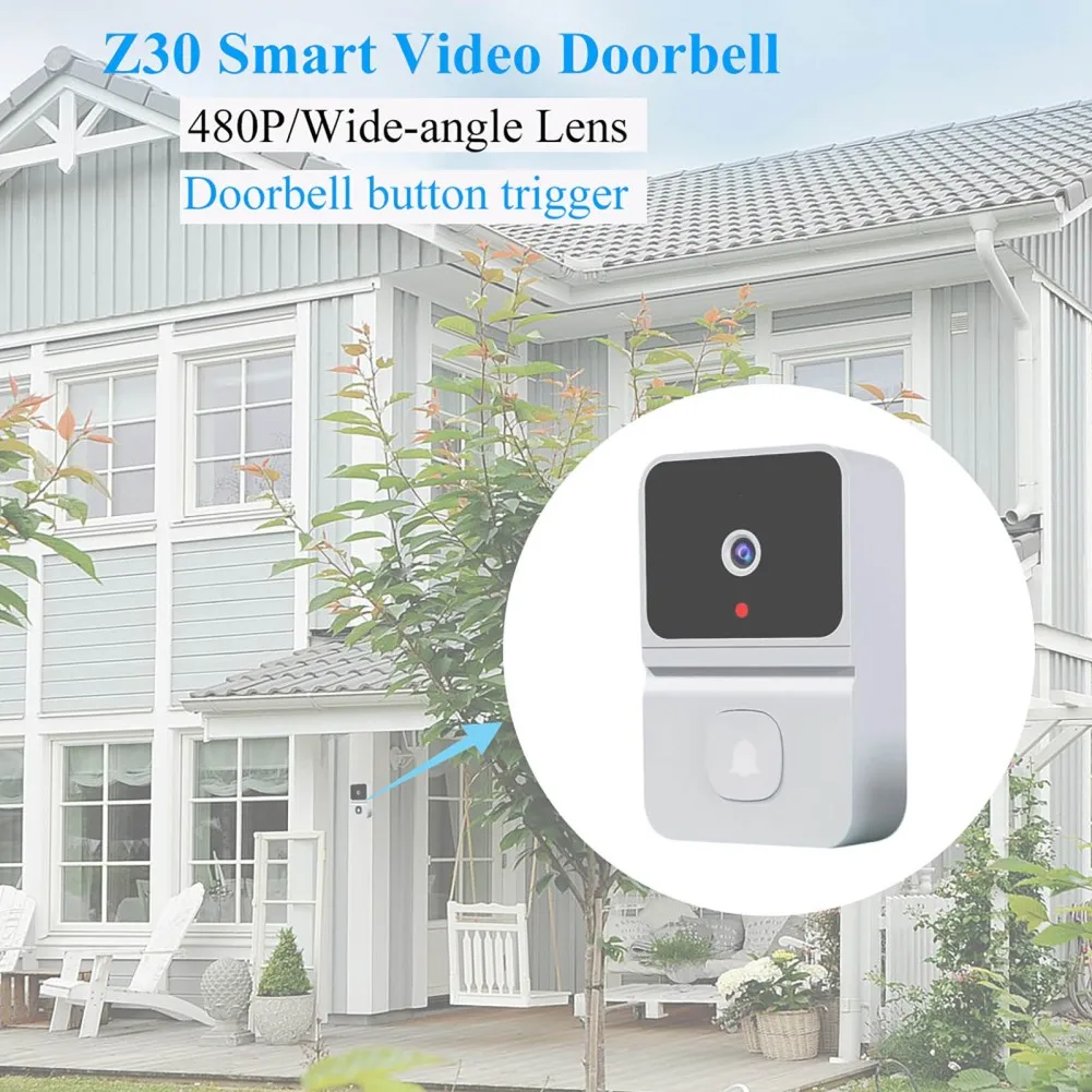Doorbell Camera With Chime Wireless HD Video Night Vision 2.4GHZ WiFi Smart Door Bell Two-Way Audio