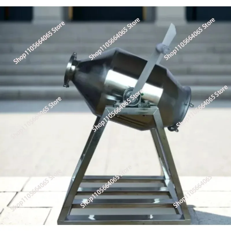 1pcs Small Waist Drum Dry Powder Mixer, Stainless Steel Food Grade Blender for Powder Mixing