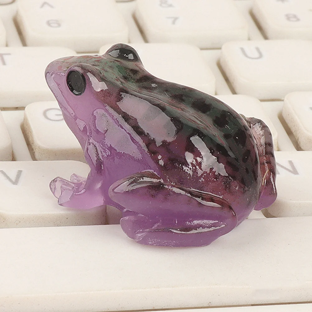 

5 Pcs Micro Landscape Frog Cute Decor Resin Mini Animal Statue Statues for Home Figurines Small Office House