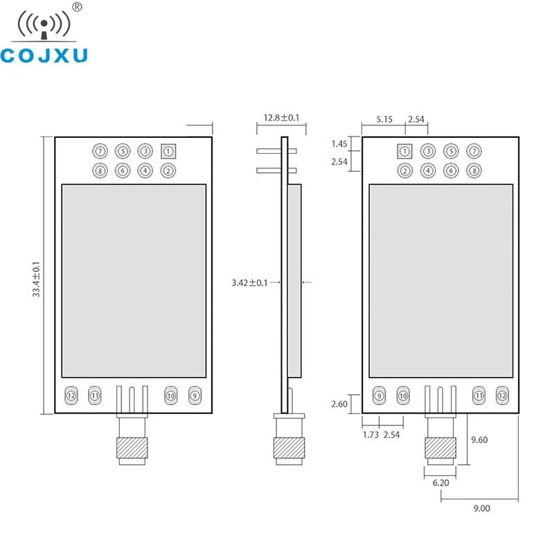 COJXU nRF24L01P 2.4GHz moduł bezprzewodowy nadajnik i odbiornik 27dBm 5km duża odległość E01-2G4M27D SPI Transceiver PA LNA