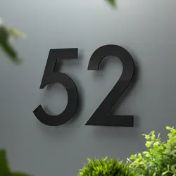 Modern House Numbers Address Signage Matt Gloss Finishes Gold Black Silver Floating Outdoor Digital Mailbox Sign Multiple Sizes