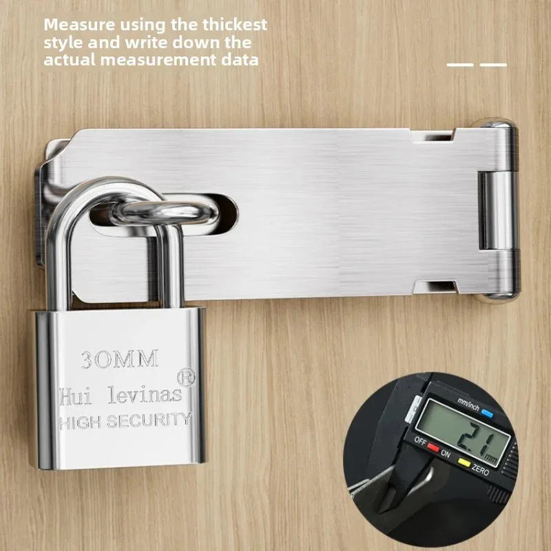 1PC Stainless Steel Same Key Open All Lock Waterproof Rust-Proof Tamper-Proof Lock Door Padlock Home Small Dormitory Beam Lock