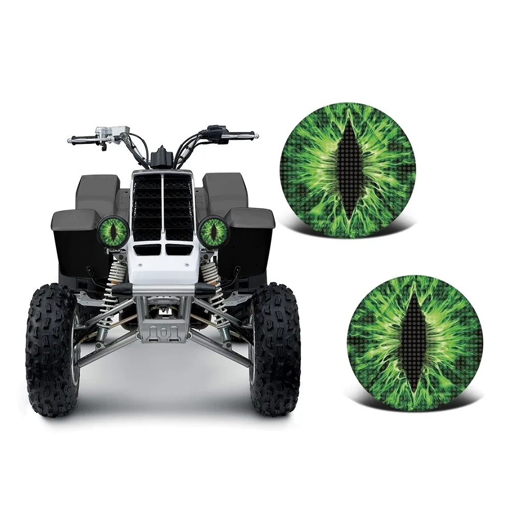 Front Headlight Decal Sticker Round Head Light Protection sticker Headlight Eye Graphics For Yamaha Banshee 350 1987-2005