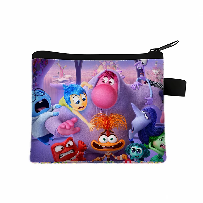 Disney Inside Out 2 Coin Purse Cute Gift Bag Children Kawaii Wallet Anime Cat Purse Zipper Mini StorageBag Birthday Gift New Hot