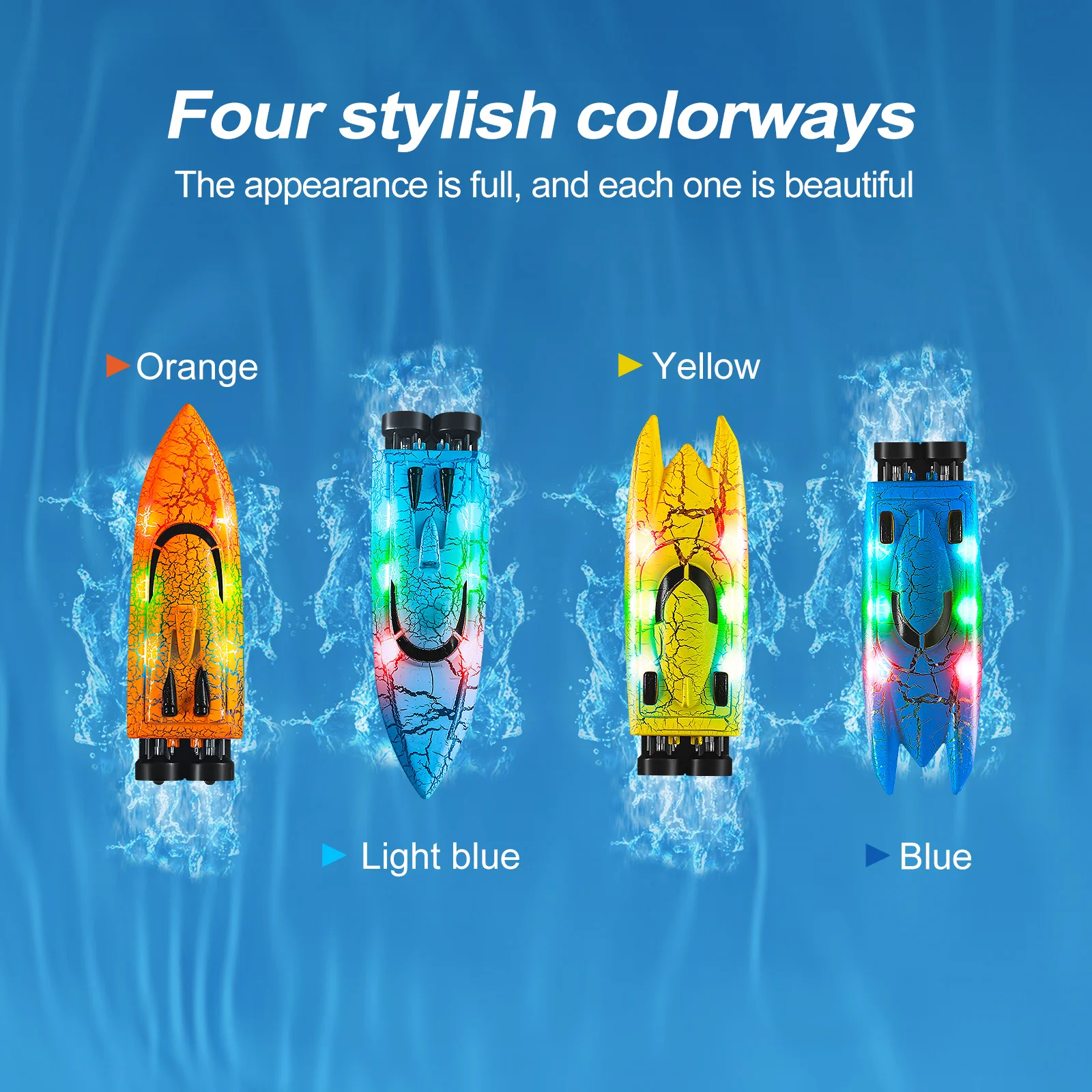 Mini barcos RC de 2,4G, barco teledirigido de alta velocidad para bañera, piscina, juguetes acuáticos, barco eléctrico, acrobacias, lancha rápida Rc, juguete para niños