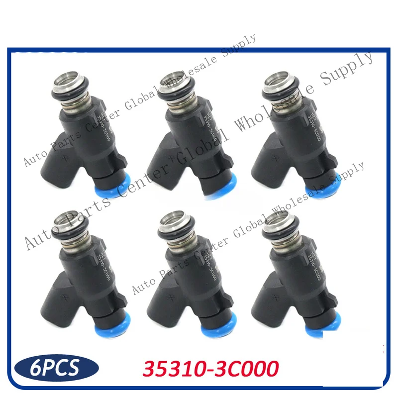 L+ for Hyundai Veracruz 2007-2012 3.8L V6 Set 6pcs 35310-3C000 Fuel Injectors