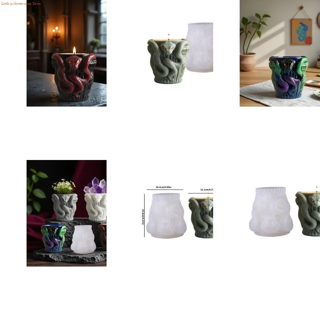 F92D Snake Relief Silicone Mold Crafting Tool Suitable for Unique Planter