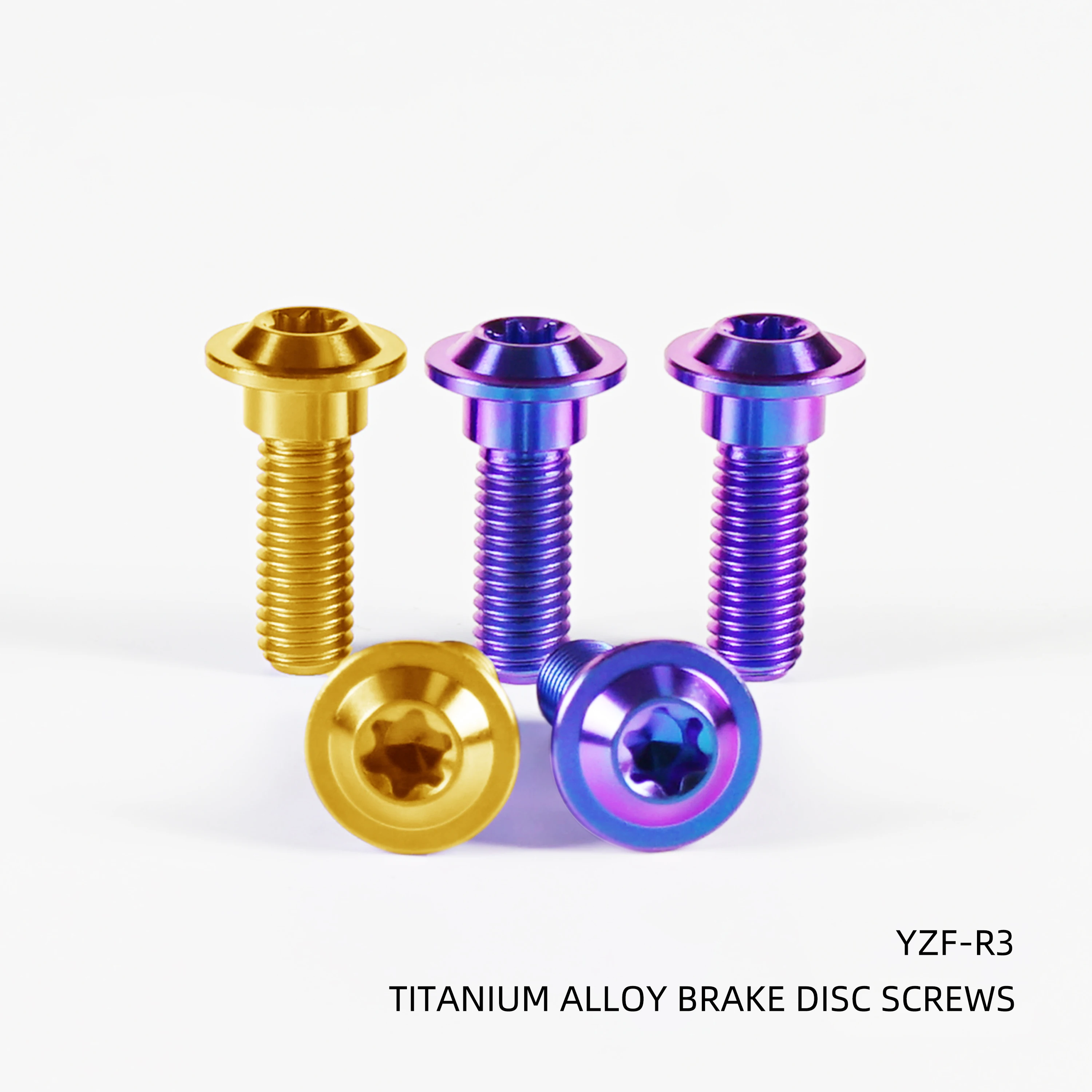AJ-MOTOR Motorcycle Brake Disc Screws Titanium Alloy for Yamaha YZF-R3 2019-2025 R3